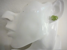 Load image into Gallery viewer, Peridot Sterling Silver Stud Earrings, Raw Stone Jewelry, Greenery Earrings.