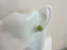 Load image into Gallery viewer, Peridot Sterling Silver Stud Earrings, Raw Stone Jewelry, Greenery Earrings.