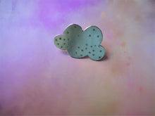 Load image into Gallery viewer, Happy Cloud Lapel Pin, Gold Pin Brooch, Hat Pin, Weather Jewelry.