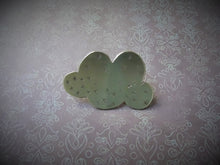 Load image into Gallery viewer, Happy Cloud Lapel Pin, Gold Pin Brooch, Hat Pin, Weather Jewelry.