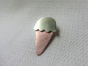 Ice Cream Lapel Pin, Cute Hat Pin, Summer Accessory.