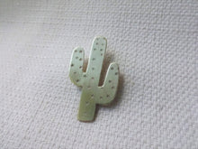 Load image into Gallery viewer, Gold Cactus Pin Brooch, Cute Lapel Pin, Arizona Desert Jewelry.