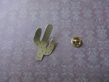 Load image into Gallery viewer, Gold Cactus Pin Brooch, Cute Lapel Pin, Arizona Desert Jewelry.