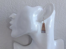 Load image into Gallery viewer, Gold Hand Stamped Earrings with Silver Accent