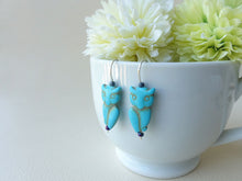 Load image into Gallery viewer, Blue Owl Earrings