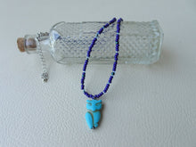 Load image into Gallery viewer, Blue Owl Beaded Necklace