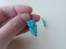 Load image into Gallery viewer, Blue Owl Earrings