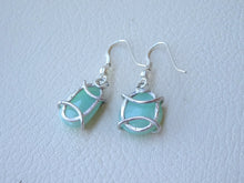 Load image into Gallery viewer, back of green jade earrings