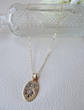 Load image into Gallery viewer, Hand Stamped Minimalist Pendant, Tree of Joy Necklace
