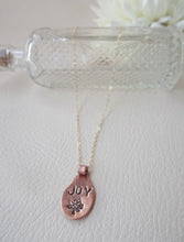 Load image into Gallery viewer, Hand Stamped Minimalist Pendant, Tree of Joy Necklace