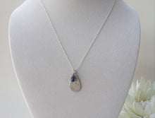 Load image into Gallery viewer, Starry Night Sapphire Pendant, Sterling Silver Teardrop Necklace