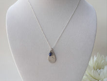 Load image into Gallery viewer, Starry Night Sapphire Pendant, Sterling Silver Teardrop Necklace