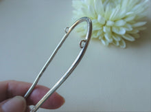 Load image into Gallery viewer, Brooch Converter, Brooch to Hair Pin, Silver Hammered Texture Pin