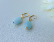 Load image into Gallery viewer, Blue Beryl Dangle Earrings