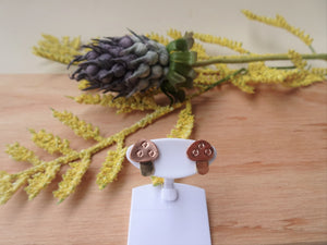 Mushroom Stud Earrings, Woodland Accessories