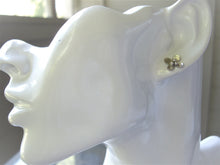 Load image into Gallery viewer, Tiny Silver Flower Studs, Handcrafted Flower Earrings For Her.