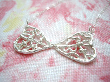 Load image into Gallery viewer, Filigree Bow Tie Necklace, Close up