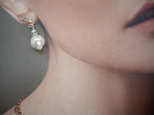 Load image into Gallery viewer, Baroque Pearl Wedding Earrings