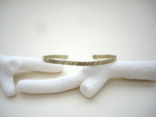 Load image into Gallery viewer, Narrow Brass Cuff, Stackable Cuff Bracelet.