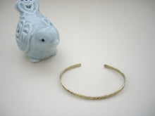 Load image into Gallery viewer, Narrow Brass Cuff, Stackable Cuff Bracelet.