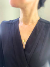 Load image into Gallery viewer, Crystal Point Om Necklace, Raw Stone Jewelry