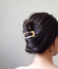 Load image into Gallery viewer, Gold Hair Slide, Brass Hair Cuff.