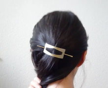 Load image into Gallery viewer, Gold Hair Slide, Brass Hair Cuff.