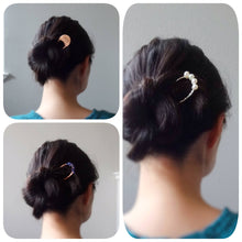 Load image into Gallery viewer, Copper Hair Fork, Metal Hair Pin, Forged Shawl Pin.