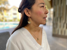 Load image into Gallery viewer, Gold and Silver Half Moon Earrings, Abstract Jewelry