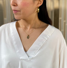 Load image into Gallery viewer, Hand Stamped Minimalist Pendant, Tree of Joy Necklace