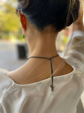 Load image into Gallery viewer, Turquoise Blue Suede Cord Necklace, Adjustable Long Necklace