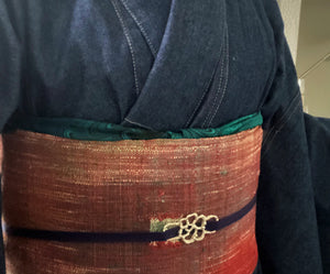 Obidome For Kimono, Kimono Jewelry, Silver Obidome Pendant