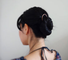 Load image into Gallery viewer, Copper Hair Fork, Metal Hair Pin, Forged Shawl Pin.