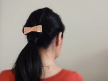 Load image into Gallery viewer, Copper Bow Barrette, Rustic Hair Jewelry.