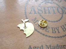 Load image into Gallery viewer, Bitten Apple Pin Brooch, Hat, Shawl, Sweater Pin, Back side
