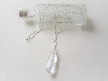Load image into Gallery viewer, Wire Wrapped Crystal Point Long Necklace.