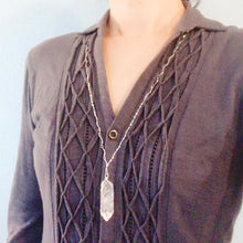 Load image into Gallery viewer, Wire Wrapped Crystal Point Long Necklace.