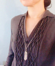 Load image into Gallery viewer, Wire Wrapped Crystal Point Long Necklace.