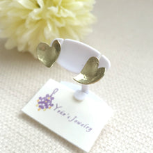 Load image into Gallery viewer, Heart Earrings, Gold or Silver, Minimalist Jewelry For Her.