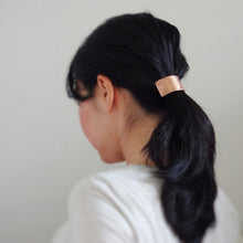 Load image into Gallery viewer, Floral Pony Cuff, Rectangle Copper Hair Tie.