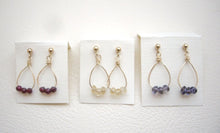 Load image into Gallery viewer, Small Hoop Earrings, Choose Your Stone.