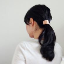 Load image into Gallery viewer, Floral Pony Cuff, Rectangle Copper Hair Tie.