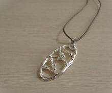 Load image into Gallery viewer, Silver Oval Obidome, Filigree Obidome Pendant