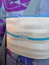 Load image into Gallery viewer, Obidome For Kimono, Kimono Jewelry, Silver Obidome Pendant