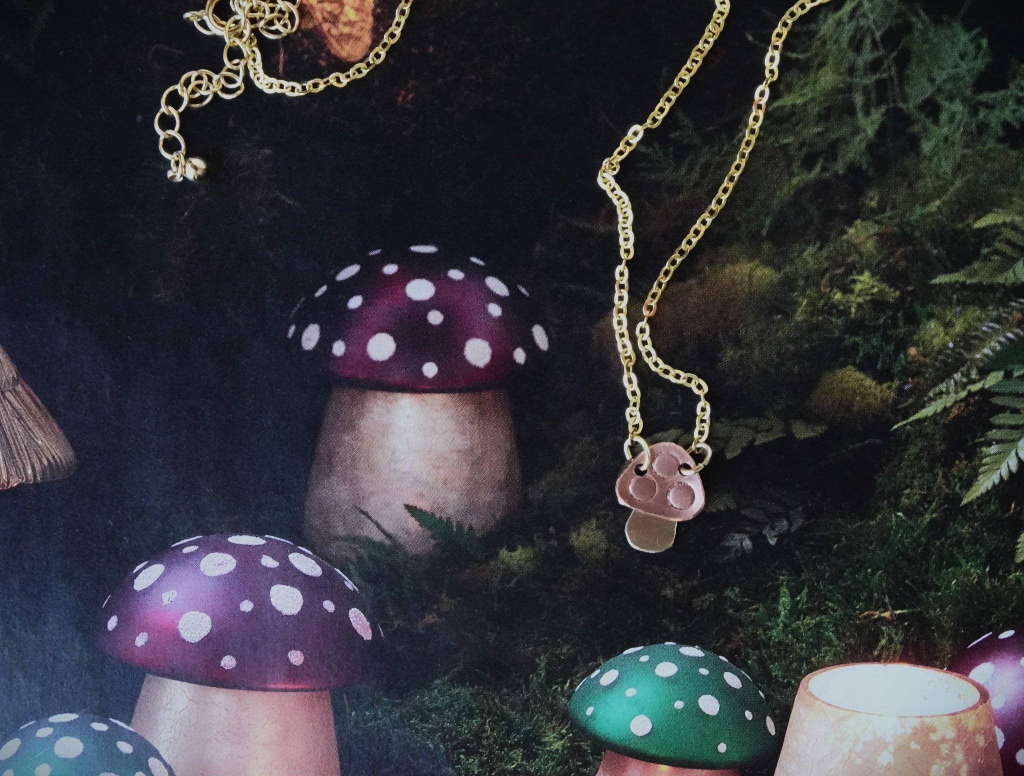 Crystal Mushroom Necklace