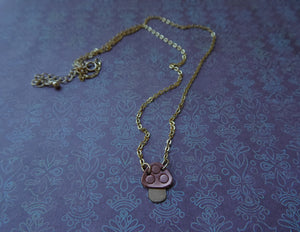 Mushroom Necklace, Woodland Jewelry Gift