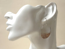Load image into Gallery viewer, Half Moon Earrings, Silver Half Circle Earrings
