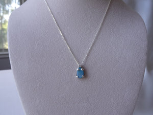 Opal Free Form Necklace, Sterling Silver Opal Jewelry