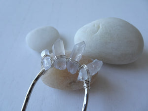 crystal hair pin close up photo