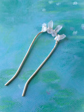 Load image into Gallery viewer, silver crystal hair pin